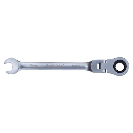 Ключ рожково-накидной трещоточный с шарниром 10мм CrV satine SIGMA 6022601