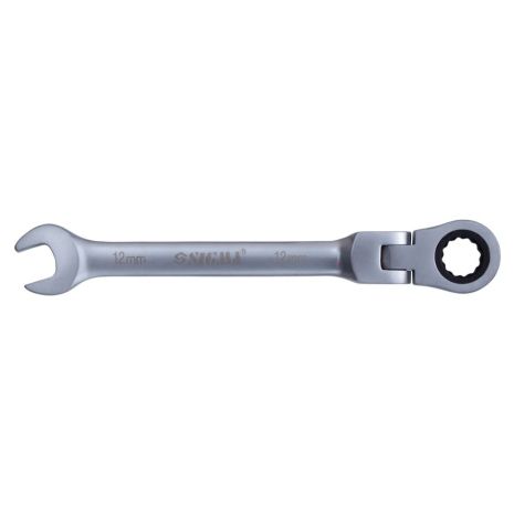 Ключ рожково-накидной трещоточный с шарниром 12мм CrV satine SIGMA 6022621
