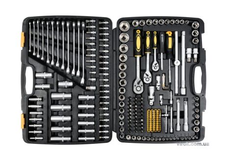 Набір торцевих насадок з тріскачкою 1/4'', 3/8'', 1/2" 216 шт. Vorel 58700