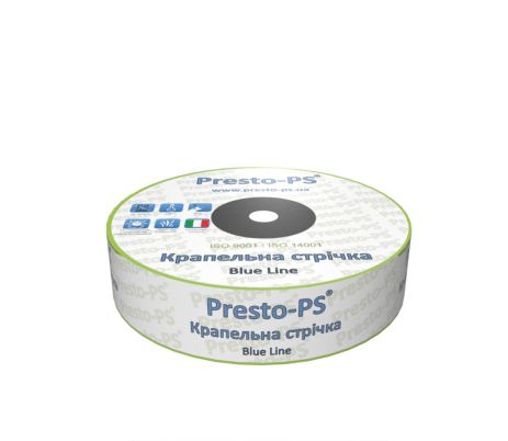 Крапельна стрічка Presto-PS щілинна Blue Line отвори через 20 см, витрата води 2,4 л/год, довжина 500 м (BL-20-500)