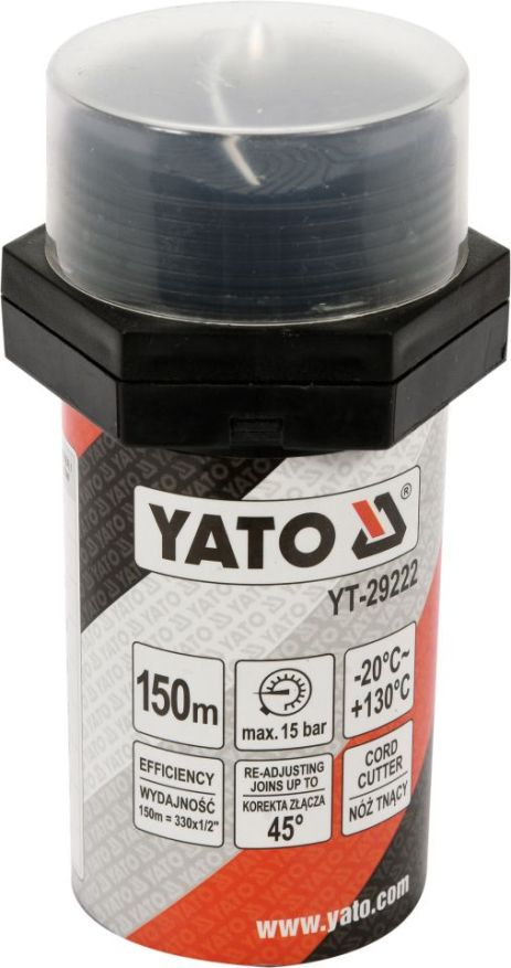 Нить ущілювальна резьбовых соединений l= 150 м, для давления ≤ 15 Bar, в капсуле Yato YT-29222